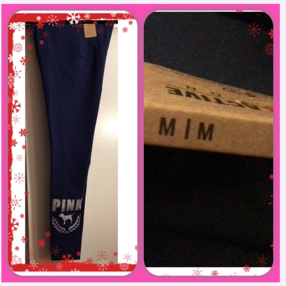 SP & Or Medium VICTORIA SECRET PINK High Waist Leggings - Picture 5 of 9